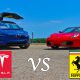Elektri- vs. sisepõlemismootor (Tesla Model X P90D Ludicrous vs. Ferrari F430)